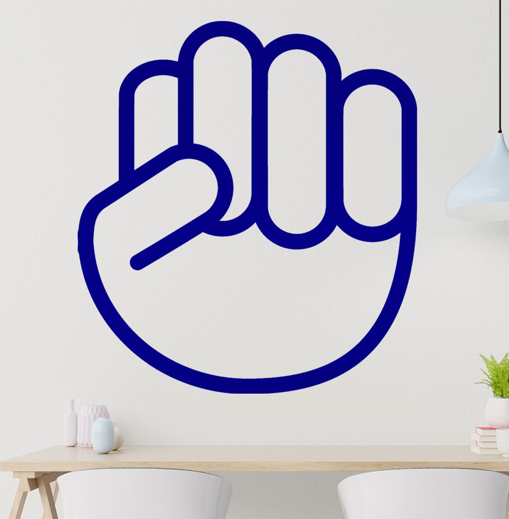 The Shocker Fist Wandtattoo in 6 Größen - Wandaufkleber Wall Sticker - Dekoration, Küche, Wohnzimmer, Schlafzimmer, Badezimmer