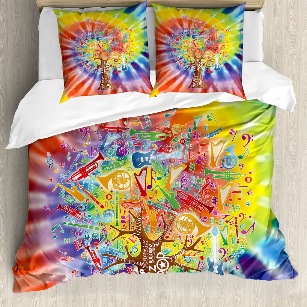 Set Letto ABAKUHAUS Artistico 155x220 | Design Musicale Multicolore