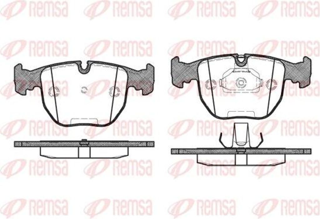 REMSA 0596.10 Bremsbelagsatz, Scheibenbremse OE 34111165227 kompatibel mit 5er E39, 7er E38, X3, X5