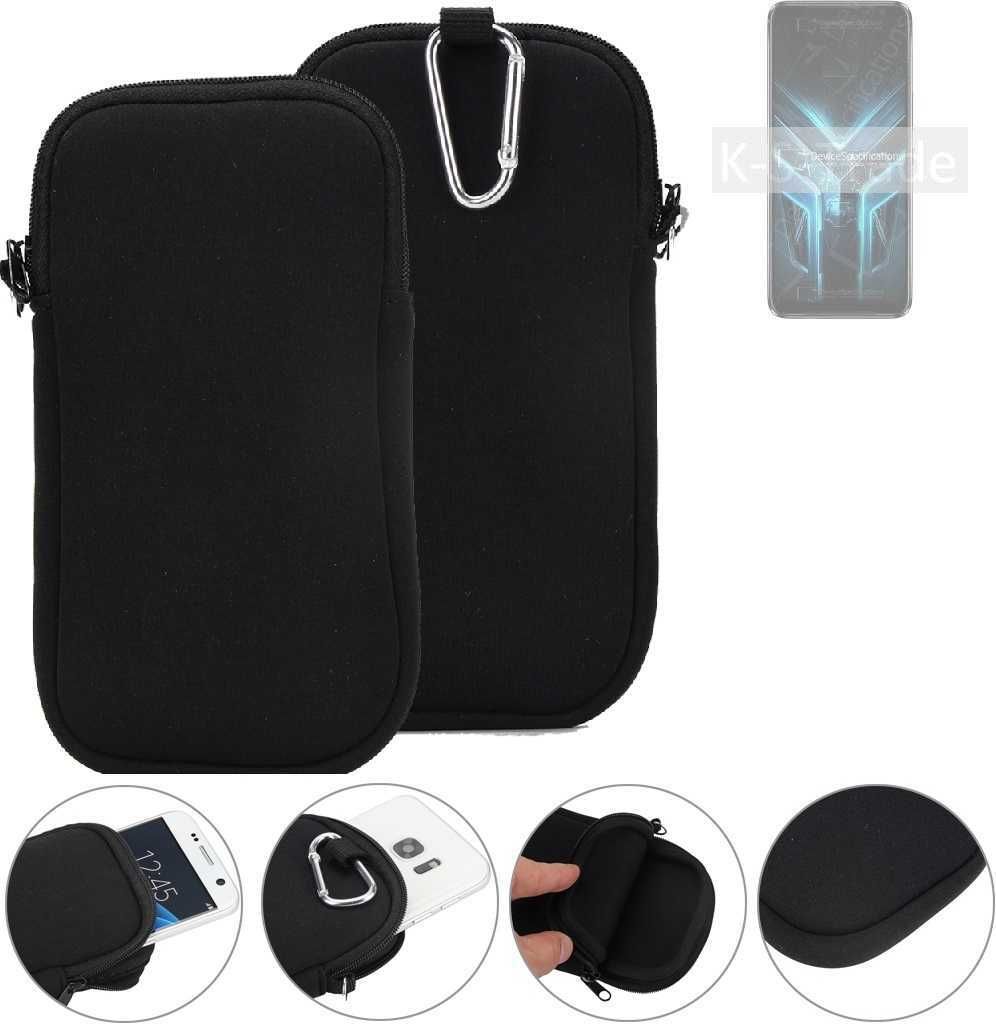 K-S-Trade Neopren-Hülle Handyhülle kompatibel mit ZTE Blade V2020 5G Schutzhülle Neoprenhülle Sleeve Schutz-Hülle Gürtel Tasche Case Holster