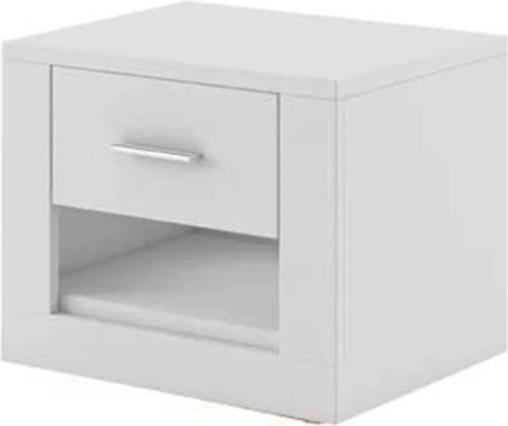 Table de nuit IDEA 7 tiroirs blanc - Solution rangement petit espace