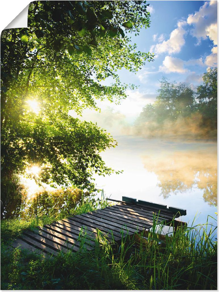 ARTland Poster Angelsteg am Morgen Größe: 30x40 cm