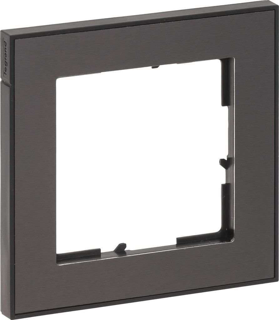 Legrand Seano+ 1-fach Rahmen mit Echtmaterialoberfläche, nachhaltige Produktion und Verpackung, Dark Steel, 765491