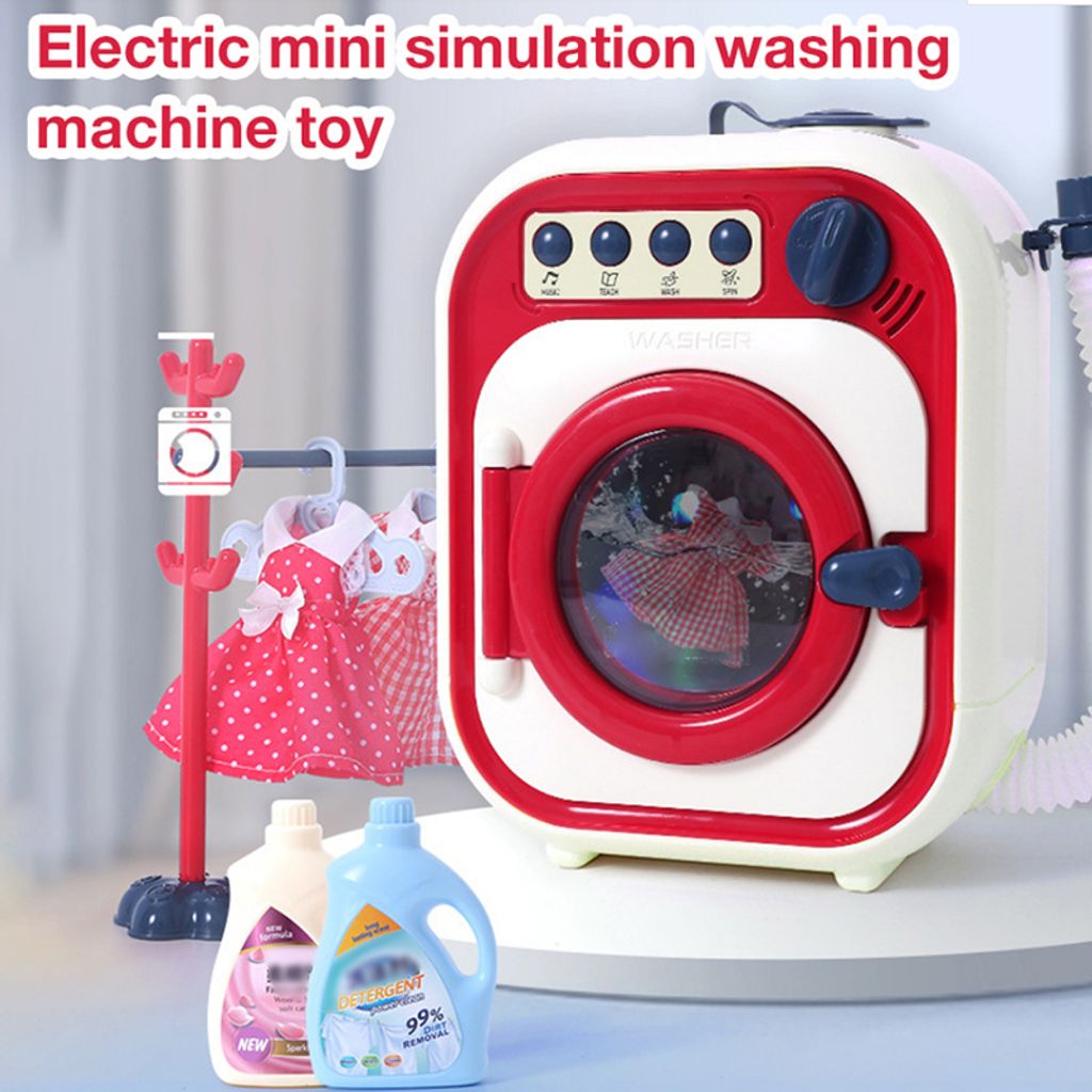 Spielzeug Waschmaschine mit Funktionen Kinder Elektrogerät Spielwaschmaschine 