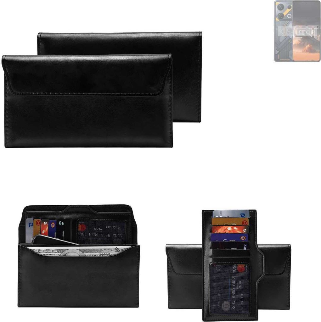 K-S-Trade Handy Hülle kompatibel mit Infinix GT 10 Pro Schutz Hülle Tasche Schutz Case Handytasche Kunstleder schwarz, 1x