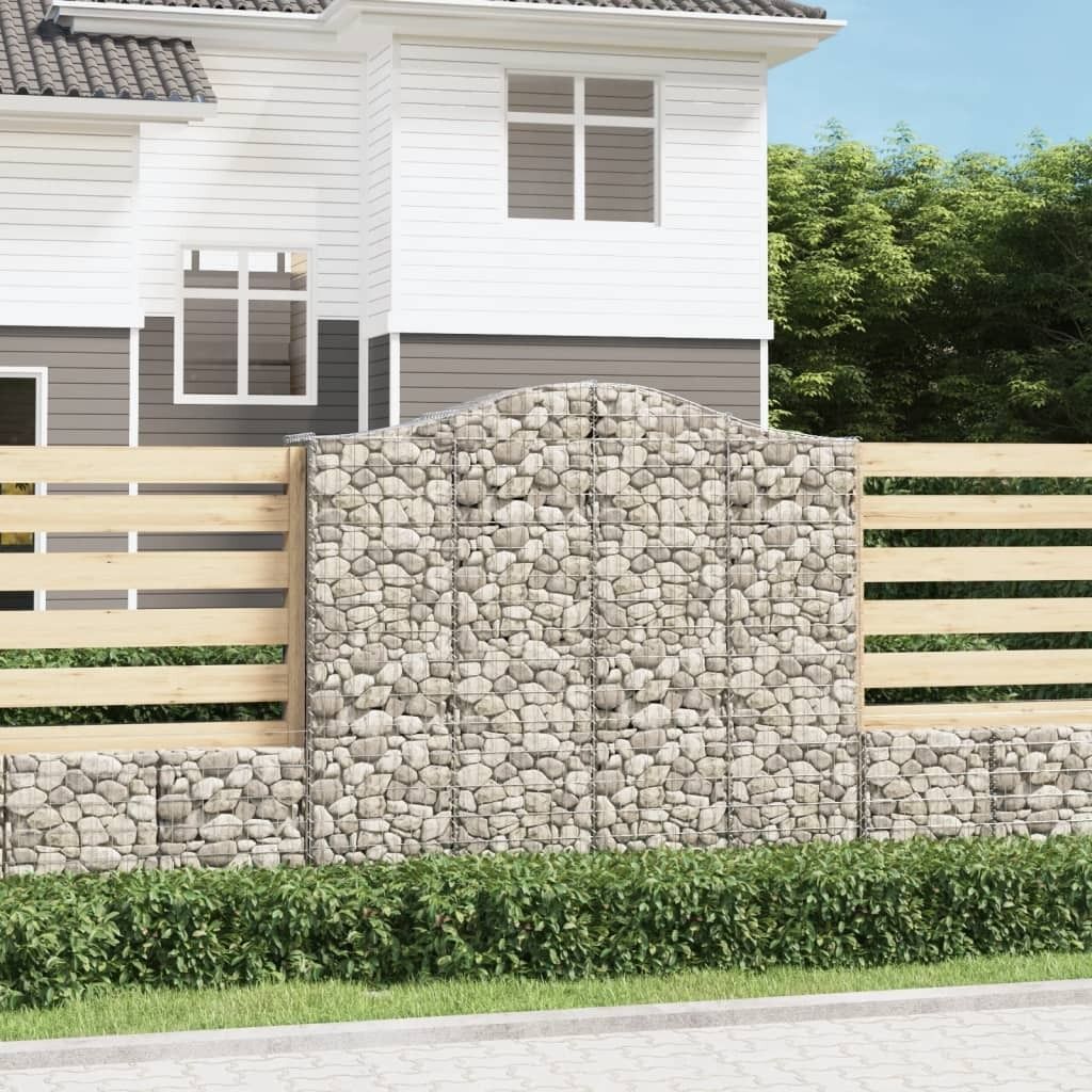 Maison Exclusive - Gabione mit Hochbogen 200x50x180/200 cm Verzinktes Eisen