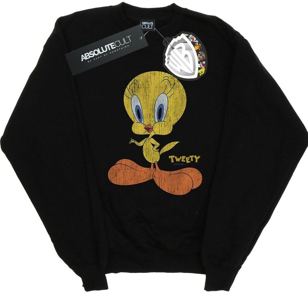 Looney Tunes - "Tweety Pie Distressed" Sweatshirt für Damen BI23972 (S) (Schwarz)