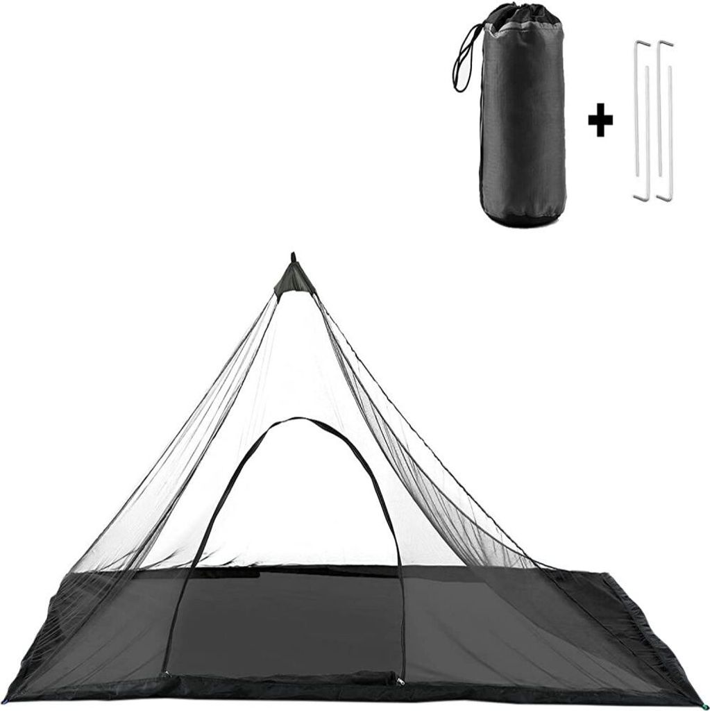 Campingzelt, Moskitonetz mit Tragetasche, wasserdichtes Netzzelt für Rucksackreisen, Wandern, Camping, Angeln