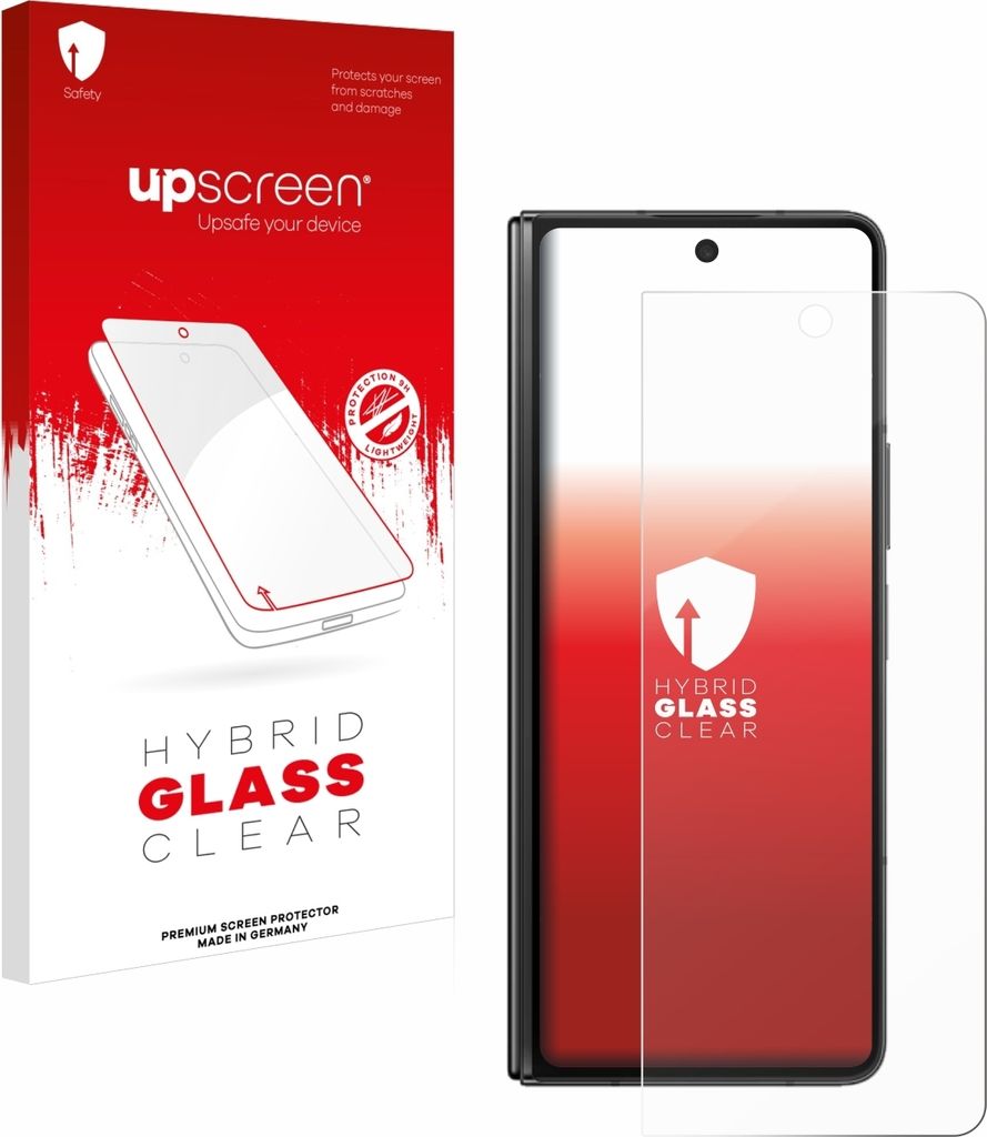 upscreen Schutzglas für Samsung Galaxy Z Fold 5 Schutzfolie Panzer Folie Glas Display Schutz klar