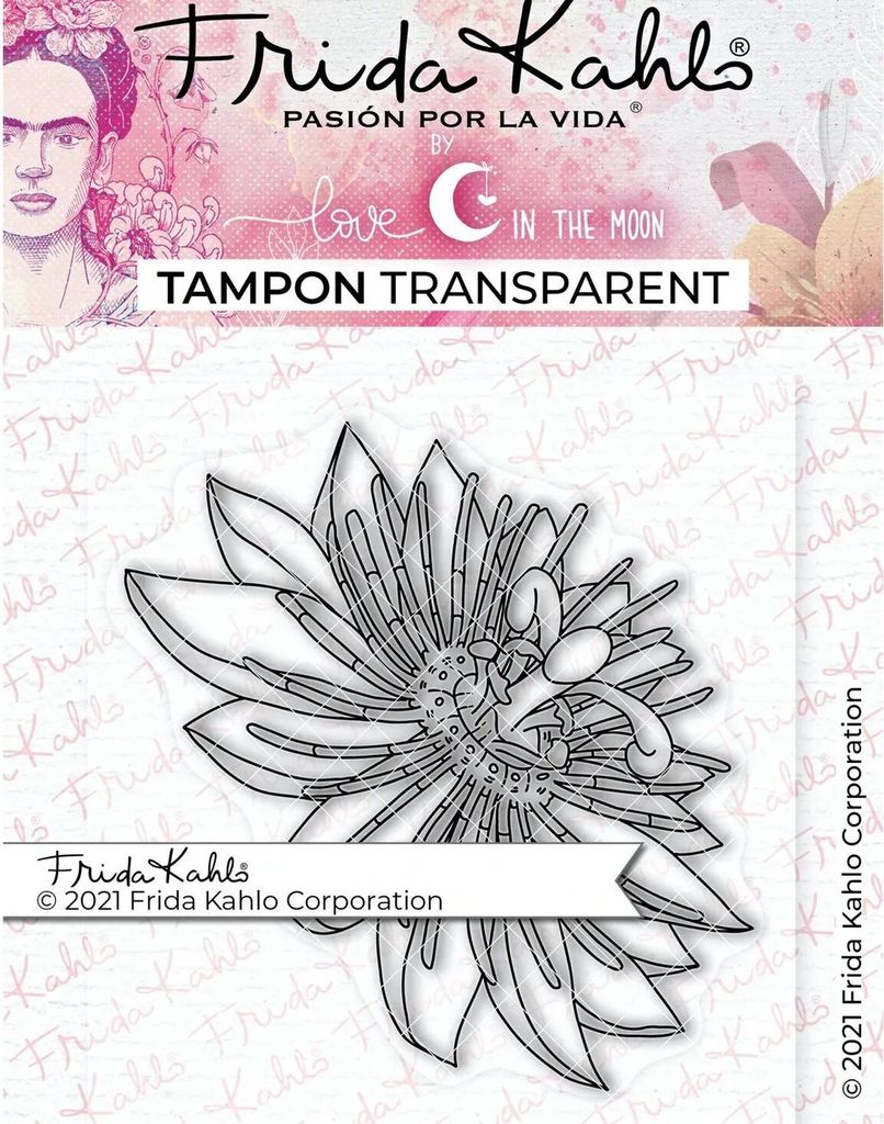 Transparenter Stempel - Passionsblume 3 - 9,5 x 6,5 cm