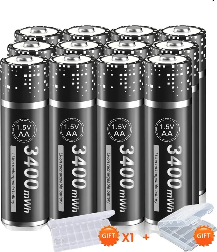 Batterie Litio AA 3400mWh Professionali | 1.5V Output Costante