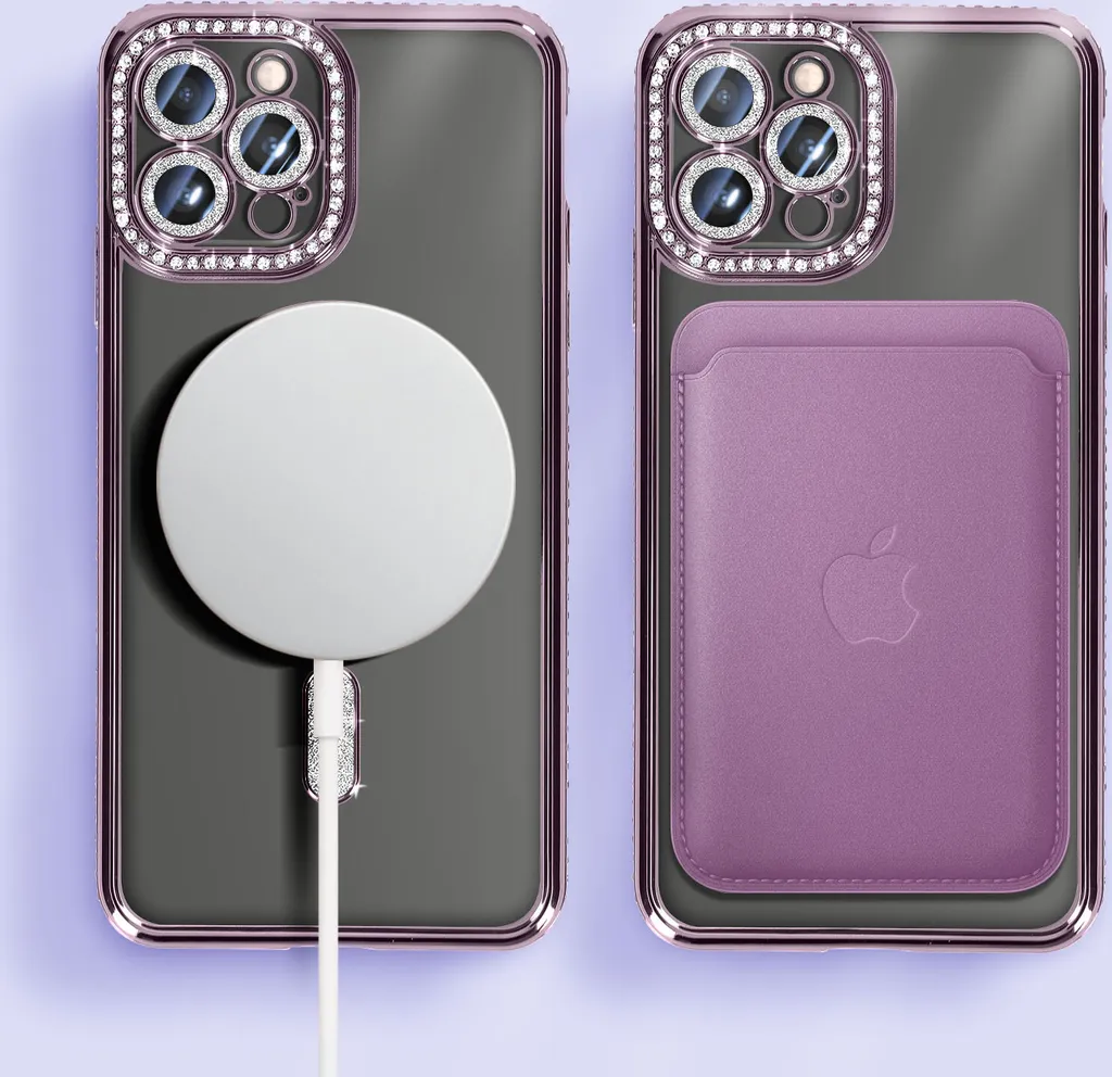 Cover Luxury Avizar iPhone 12 Pro Max Viola Diamante MagSafe - 5