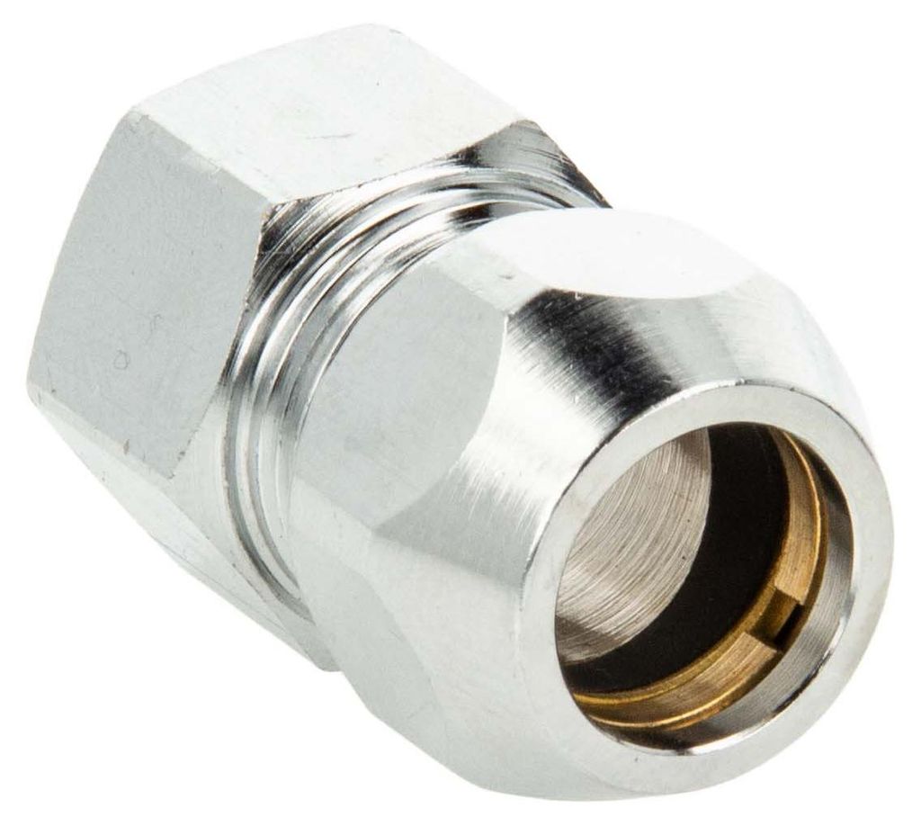 tecuro gerade Quetschverschraubung Ø 12 mm x G 3/8 Zoll Innengewinde, Messing verchromt