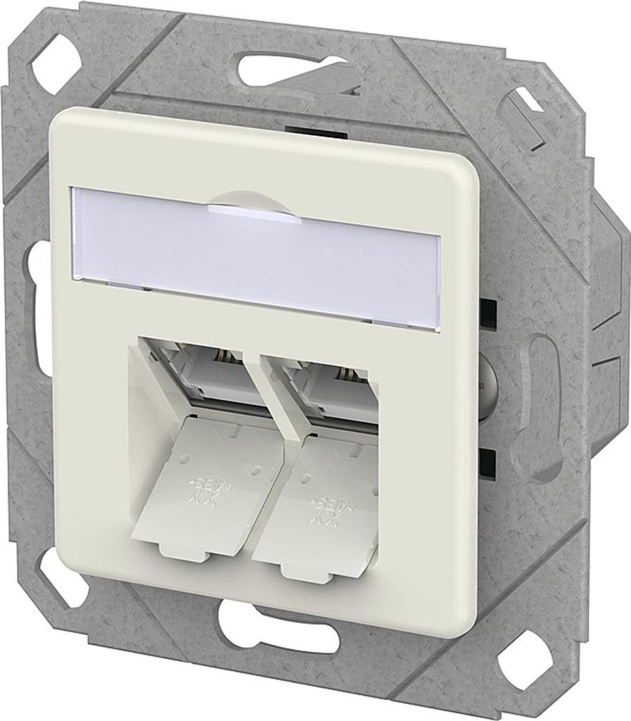 METZ CONNECT E-DAT C6A IDC Dose, 2 Port, UPk, reinweiß