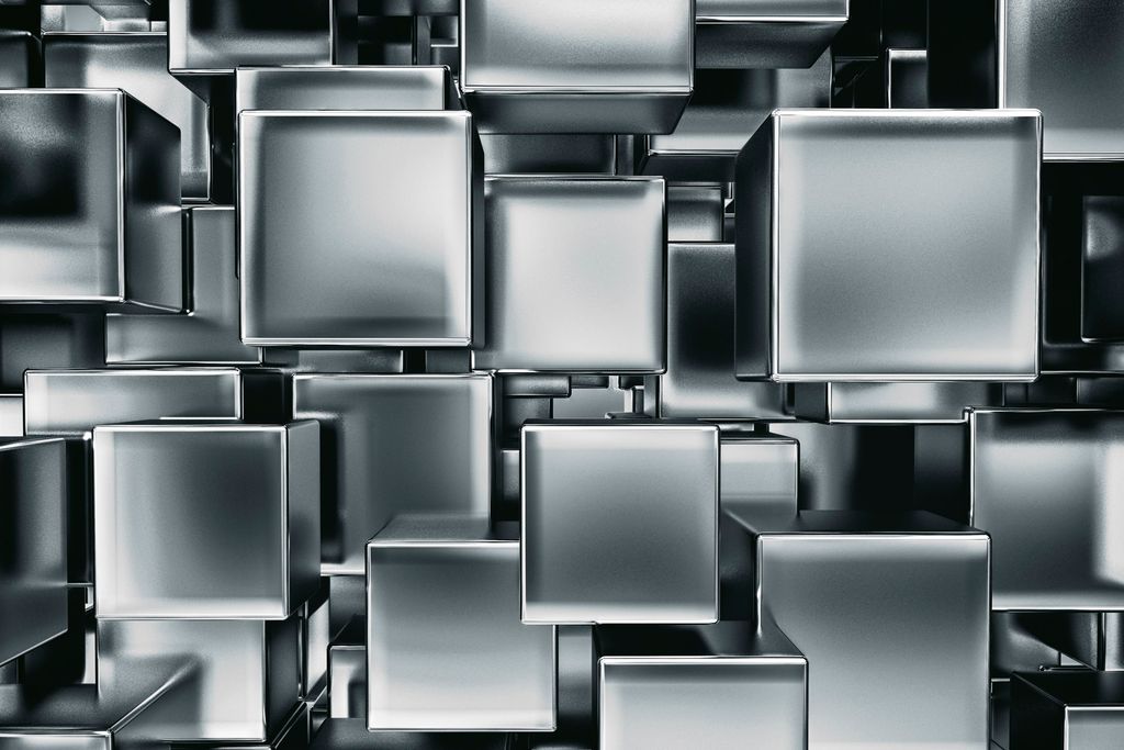 Fototapete - Metal Cubes 375x250cm - Vliestapete