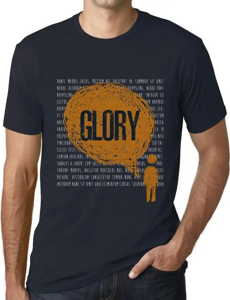 Herren Grafik T-Shirt Gedanken zum Ruhm – Thoughts Glory – Öko-Verantwortlich Vintage Jahrgang Kurzarm Lustige Druck Geburtstag Geschenk Mann