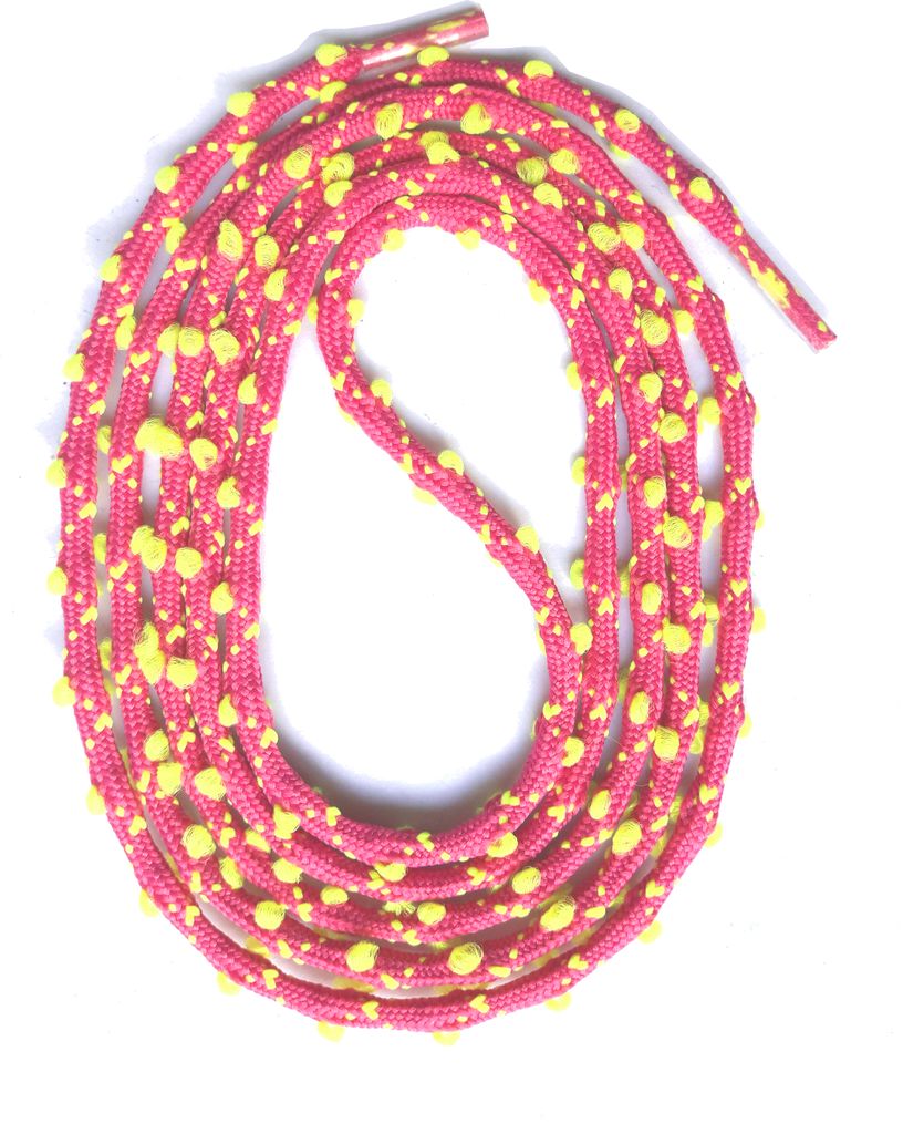 SNORS zweifarbige Rundsenkel - PINK / NEONGELB - 3mm - 130cm
