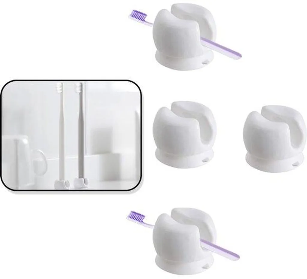 Support mural brosse à dents hygiénique anti-moisissure lot de 4 pcs
