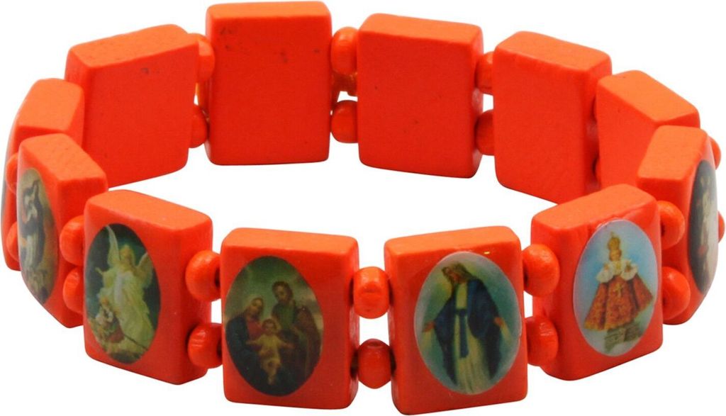 Holzarmband - Christliche Religion - orange Produktbild 