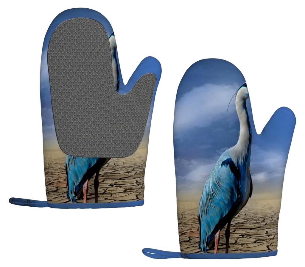 Silikon-Ofenhandschuhe, hitzebeständig, rutschfest, Grill- und Küchenhandschuhe, 1 Paar