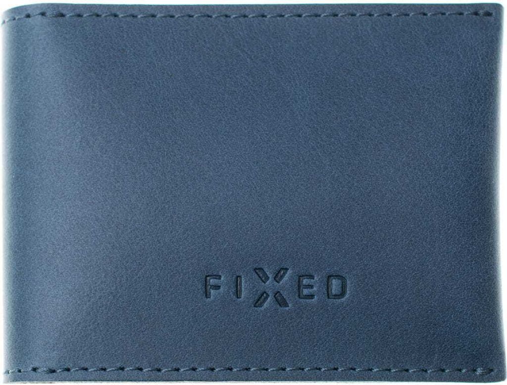 Ledergeldbörse Fixed Mini Smart Wallet für Apple AirTag, Blau