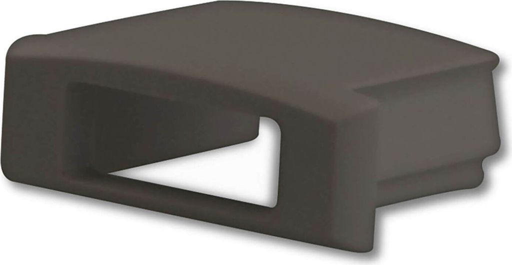 ISOLED Endkappe EC2B schwarz für SURF12 FLAT mit Kabeldurchführung, 1 STK