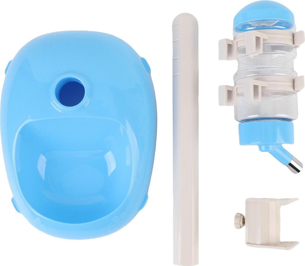 Haustierstandwasserspender Feederhöhe Einstellbare 500 ml Kapazität automatisch für Welpenblau