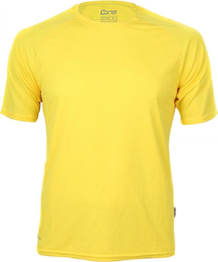 CONA SPORTS CS01 | Herren Sport T-Shirt Rainbow + - - Farbe: Sun Yellow - Größe: M