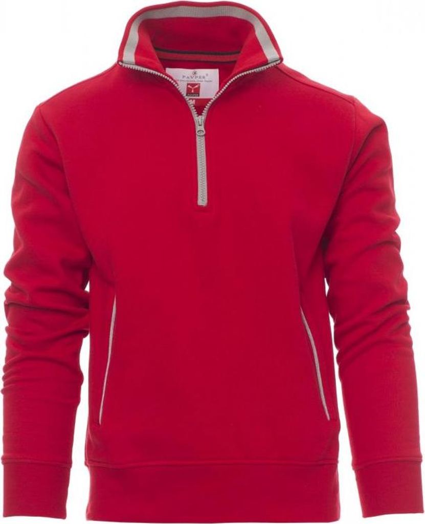 Herren Sweatshirt Half-Zip "RIO" - Payper Schwarz/Weiss L