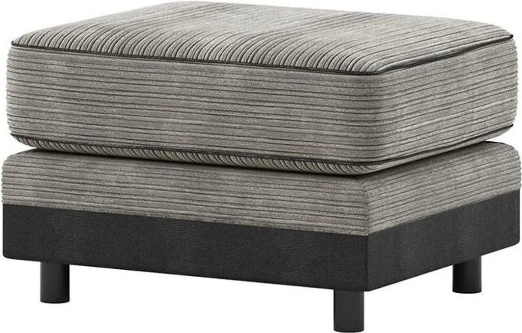 Pouf Dillon Jumbo Grey et Snake Black en Mousse Polyuréthane - Confort