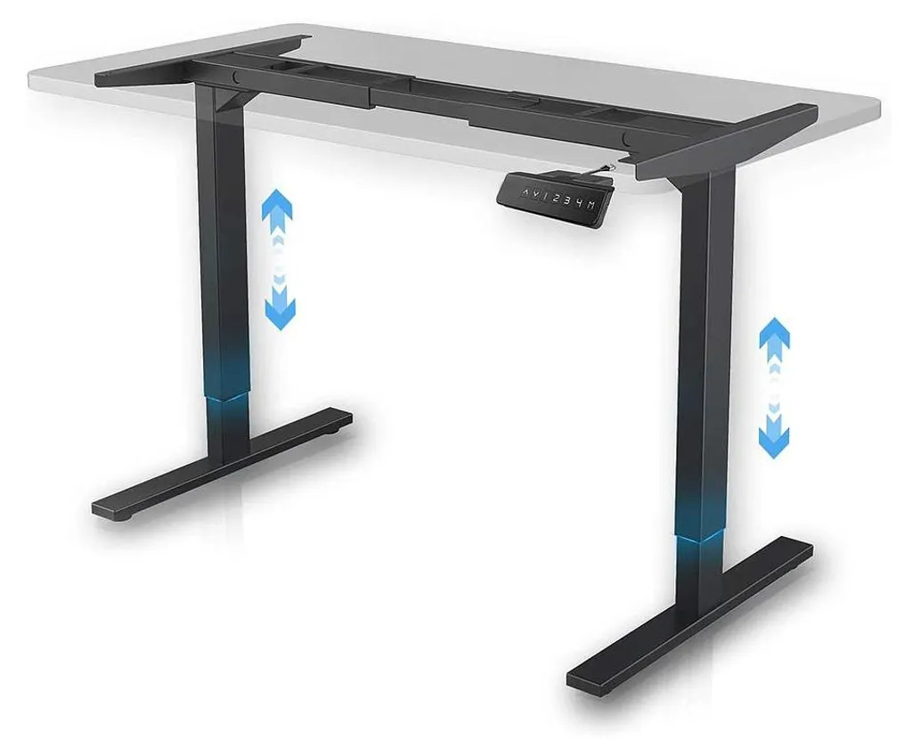 Dites adieu au mal de dos avec ce Bureau Électrique Assis-Debout Noir