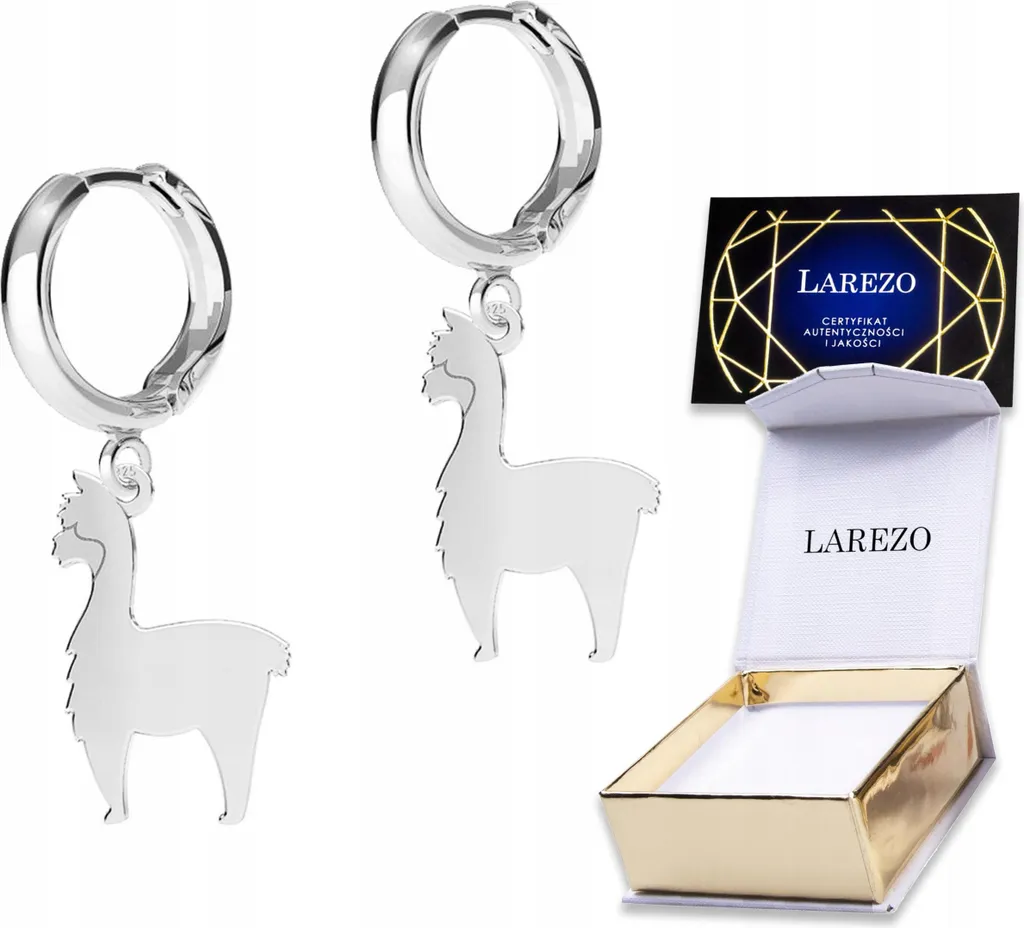 Orecchini in argento alpaca lama animali pendenti animali ARGENTO 925