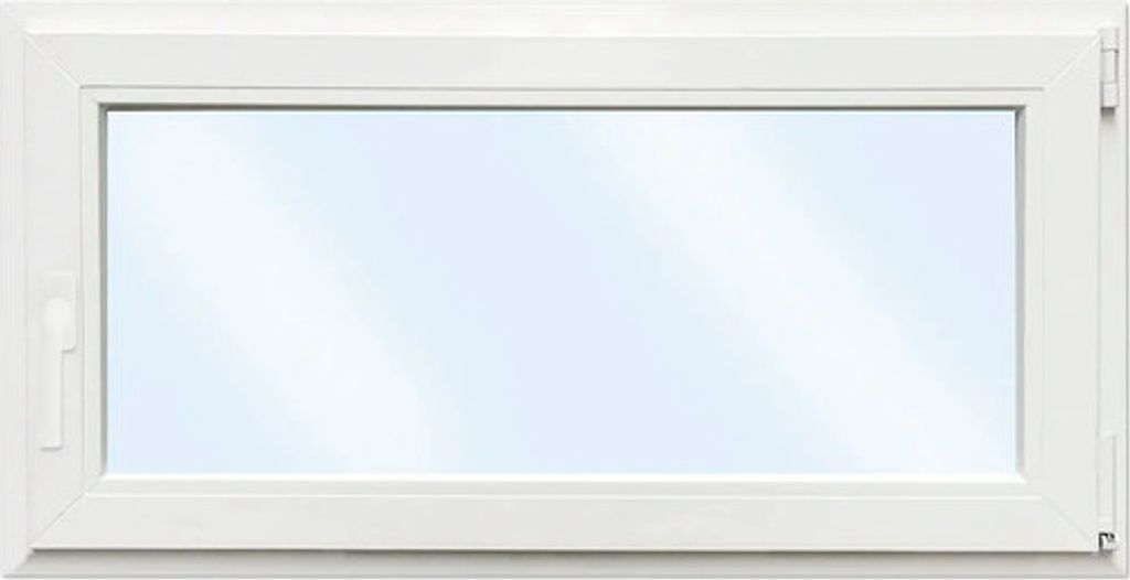 ARON Basic+ Kunststofffenster 1 Flügelig (Dreh-Kipp) 90x40 cm Golden Oak DIN Rechts (Förderfähig)