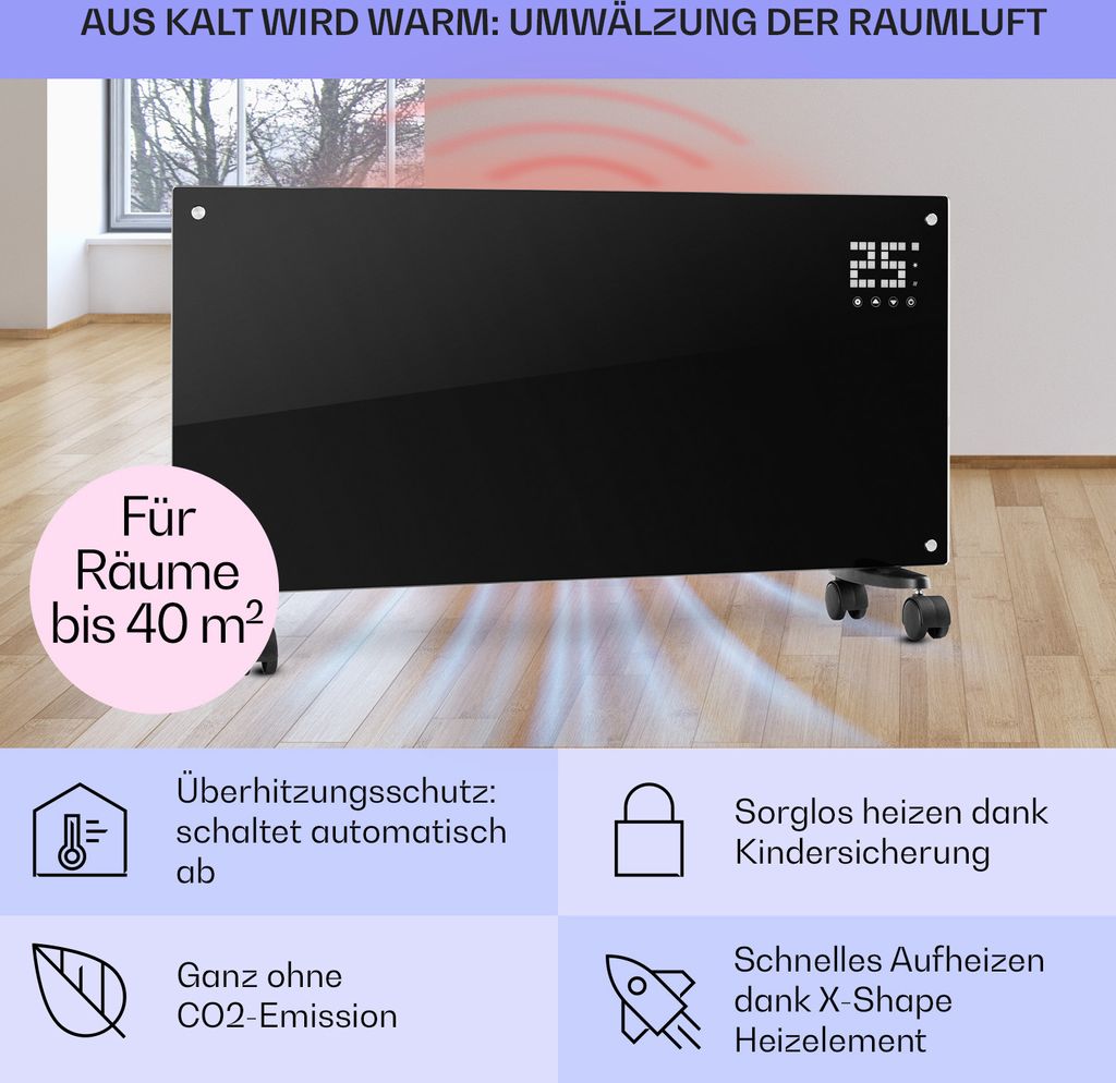 Klarstein Elektroheizung, Konvektor-Heizung mit Produktbild 4