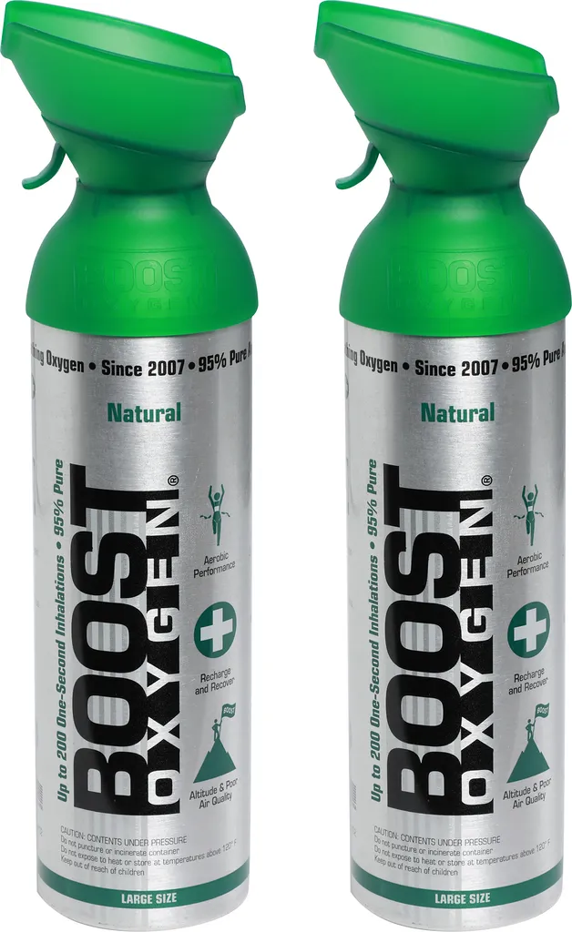 Oxygène Pur contre Fatigue et Stress - 2 Bouteilles 18L Boost Oxygen