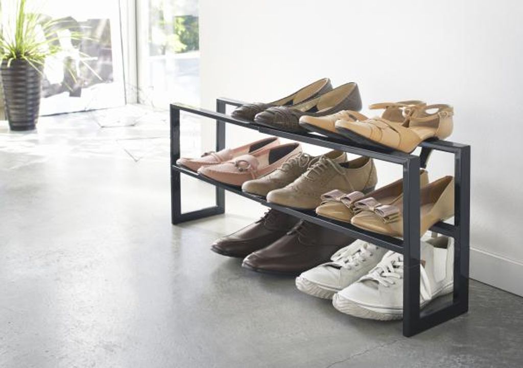 Yamazaki Schuhregal mit 2 Ablagen schwarz ausziehbar Produktbild 8