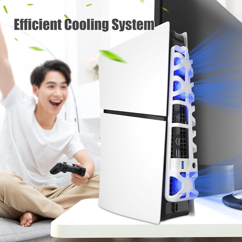 Kühlventilator für PS5 Slim: Blaulicht, kompatibel mit Produktbild 4