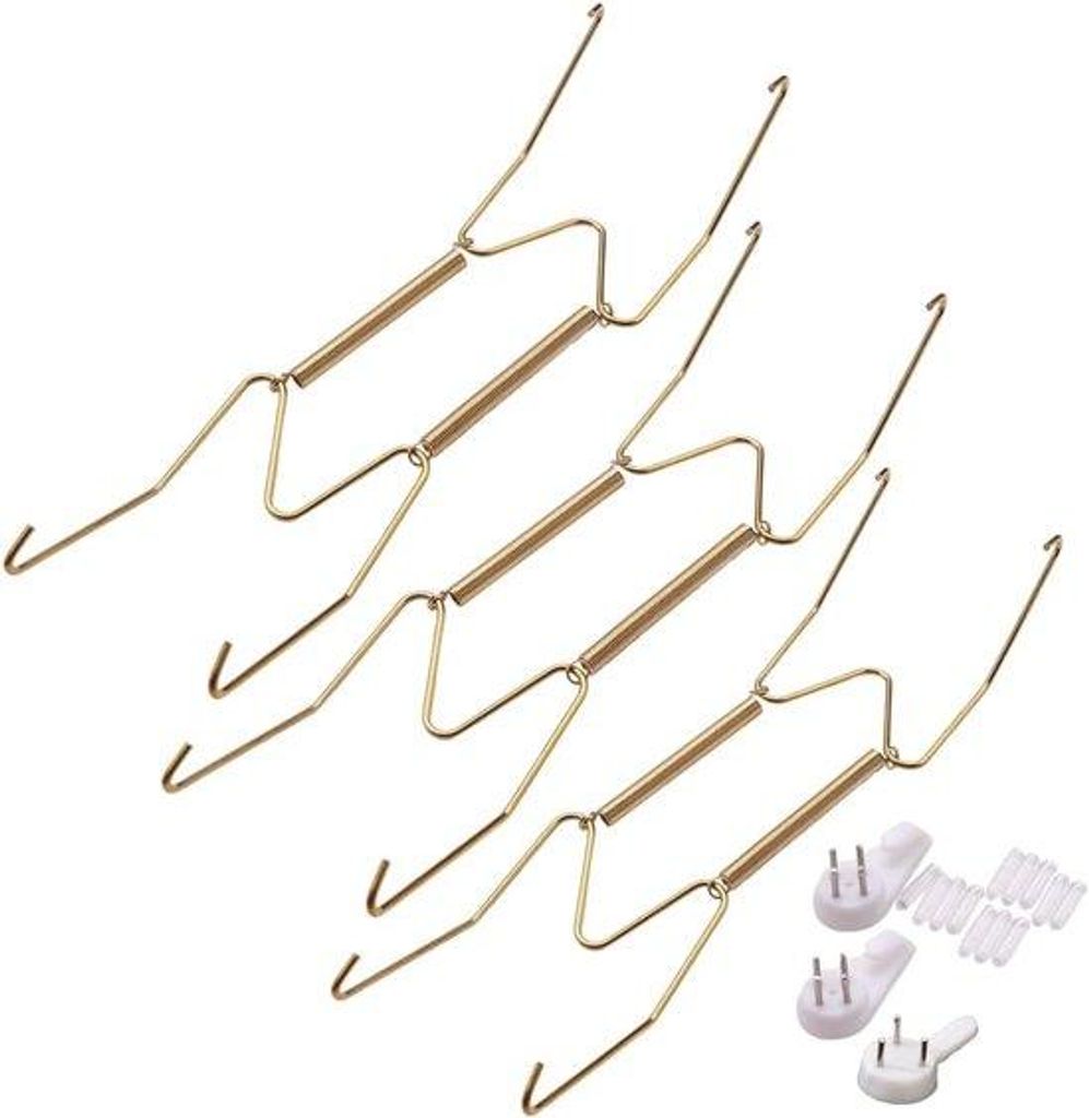 Kleerhanger-Set für Wandplatten - Unfalschbarer Stahl - 12-teilig - Transparenz-Hülsen