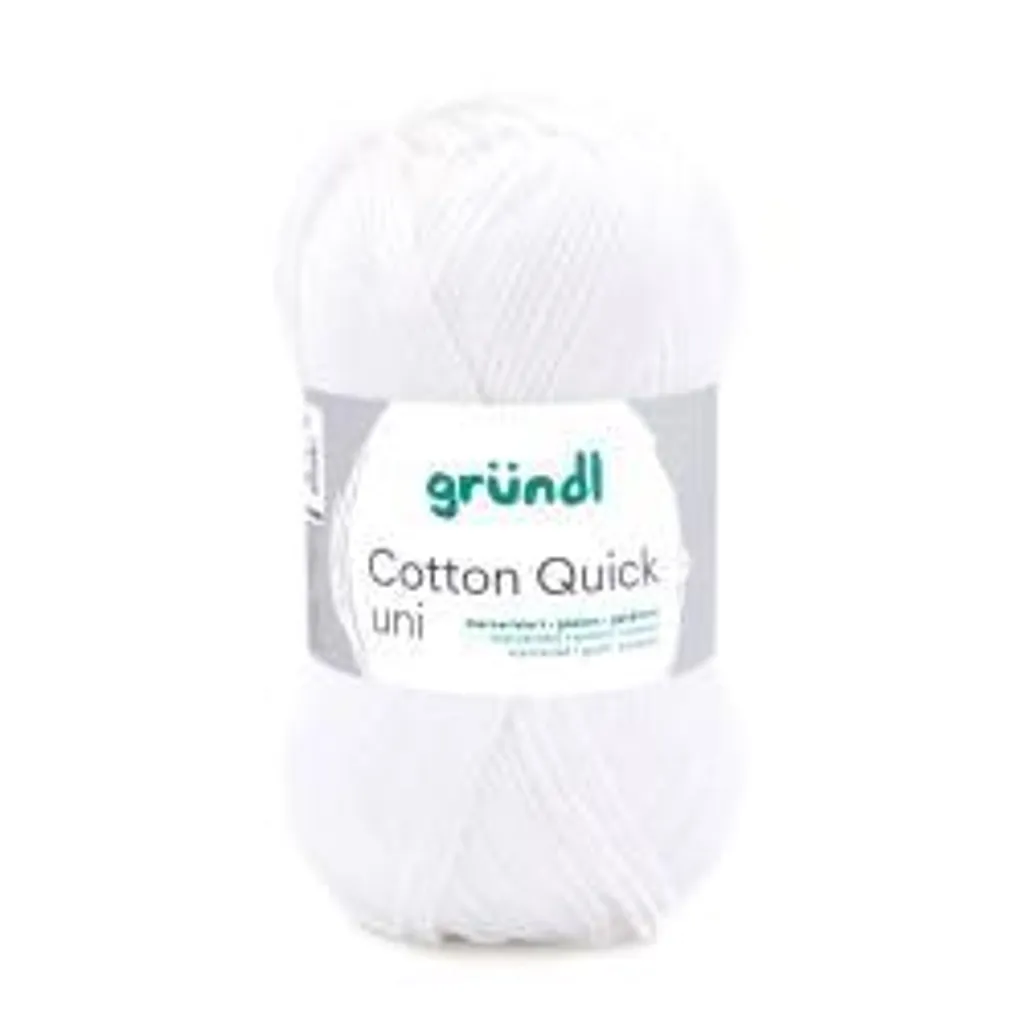 Fil Coton Mercerisé Anti-Dédoublement Gründl Coton Quick Uni 125m 50g