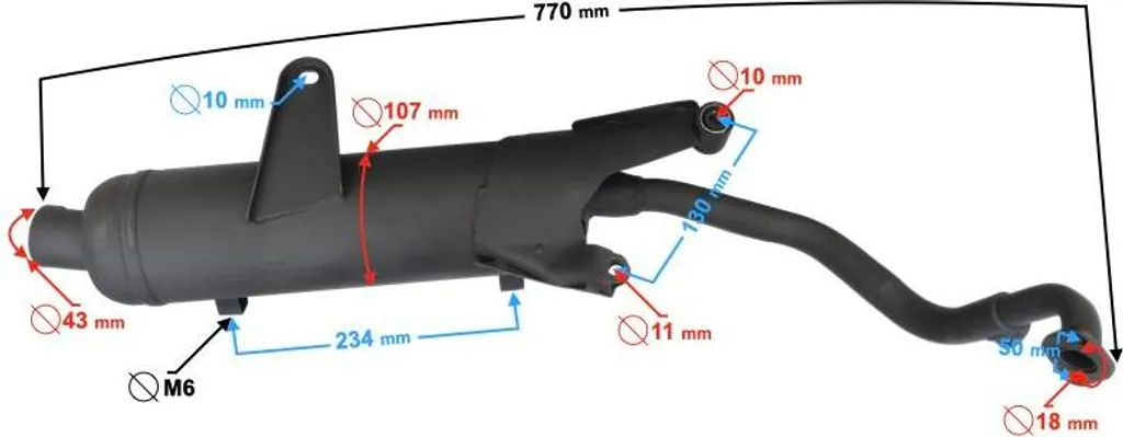 Silencieux Falcon 125cc E4 : pot d'échappement moto d'origine