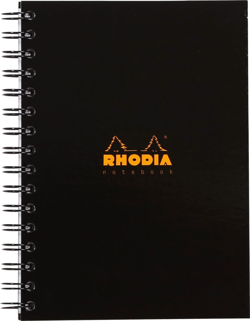 Rhodia 3x Notebook mit Doppelspiralbindung A5 (nur in Englisch) Schwarz 119233C
