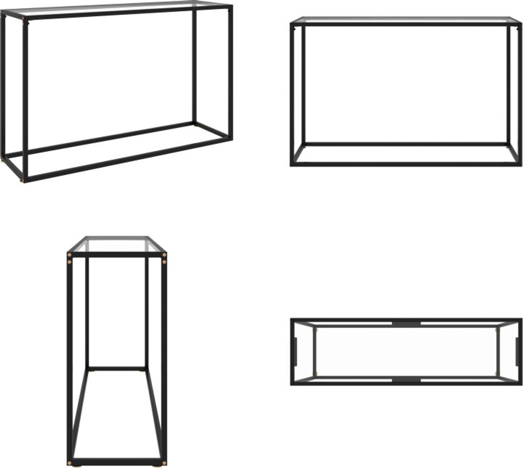 vidaXL Konsolentisch Transparent 120x35x75 cm Hartglas - Konsolentisch - Konsolentische - Wandtisch - Wandtische