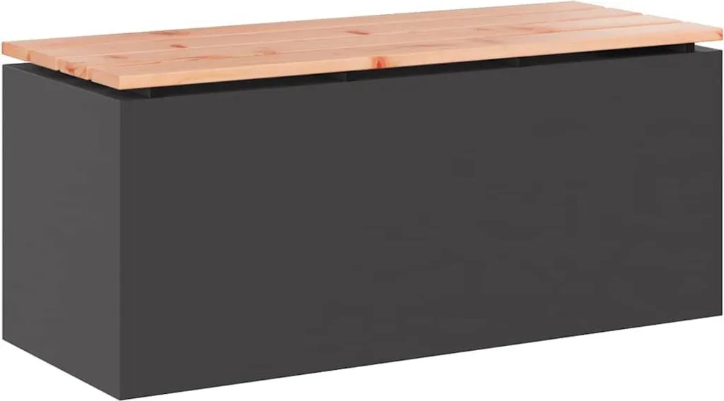 Panchina Design Moderno Nera 100 cm vidaXL | Arredo Esterno Acciaio
