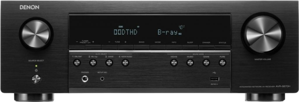 Denon AV-Receiver AVR-S670H Schwarz Produktbild 