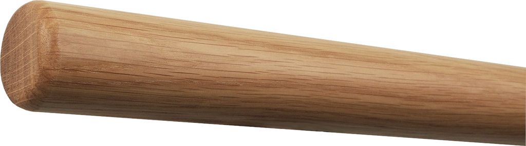 TIBU Eiche Handlauf Holz Ø 42 mm Geländer Treppe 0,3m - 5m, Länge 4,3 m und Enden Radius gefräst ohne Halter