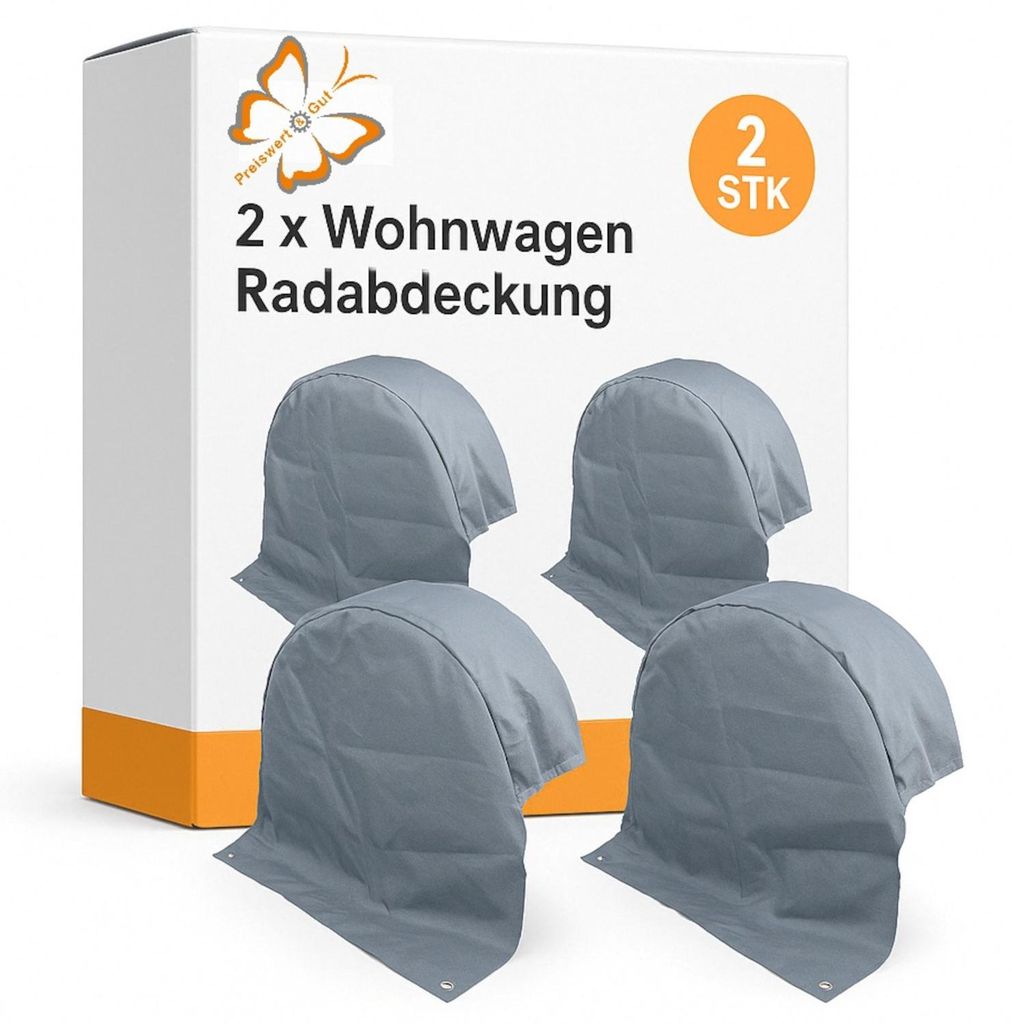 2STK Radabdeckung Wohnwagen 14 bis 15 Zoll Reifenabdeckung Produktbild 
