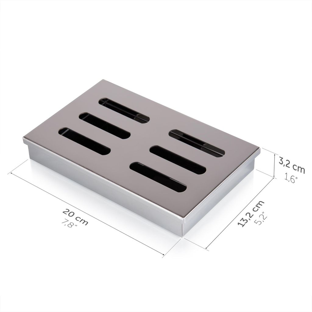 Caja para ahumar Blumtal, fabricada en acero inoxidable, Imagen del producto 