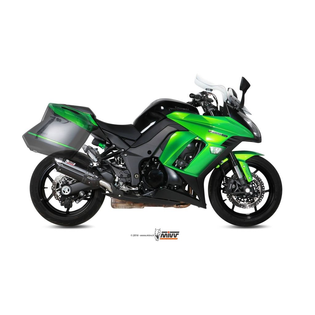 Mivv SPORT Schalldämpfer SUONO 2 SLIP-ON Steel Black für KAWASAKI Z 1000 SX BJ 2014 >