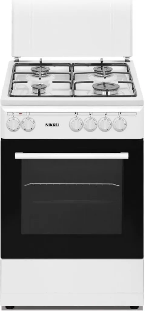 Nikkei Italia SN554WE Cuisinière mixte gaz et électrique noir et blanc