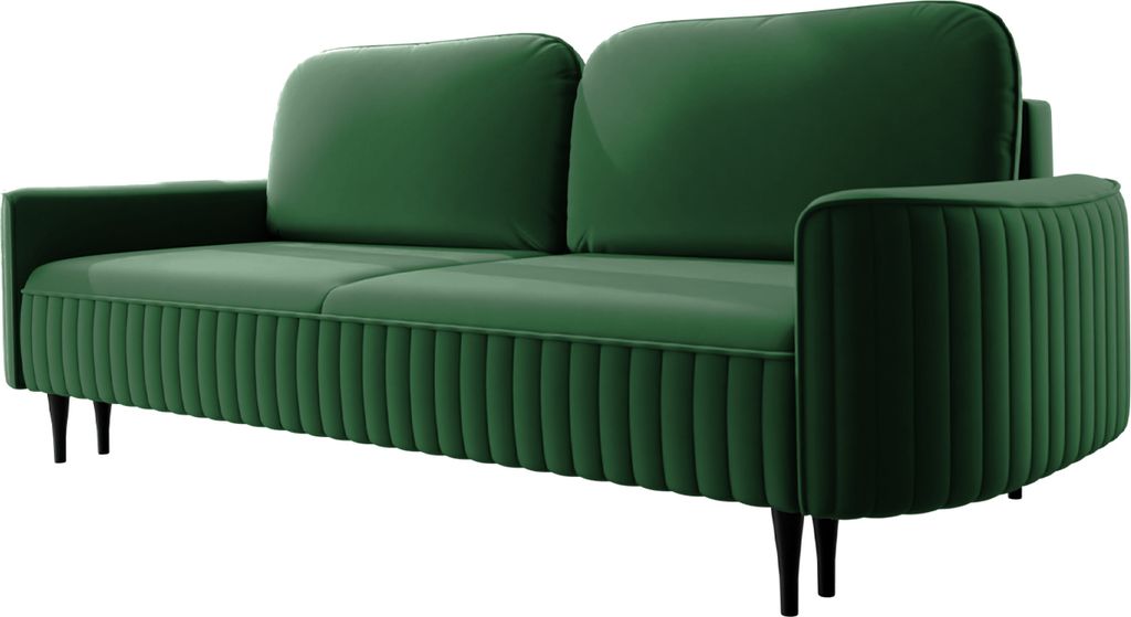 MIRJAN24 Schlafsofa Vena, Couch mit Schlaffunktion und Bettkasten, Freistehendes 3 Sitzer Polstersofa, Sofagarnitur (Farbe: Velluto 10)